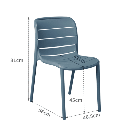 Cadeira de cozinha fixa STRIPE cor azul