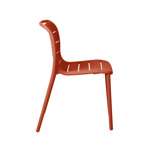 Cadeira de cozinha fixa STRIPE cor terracota