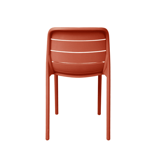 Cadeira de cozinha fixa STRIPE cor terracota