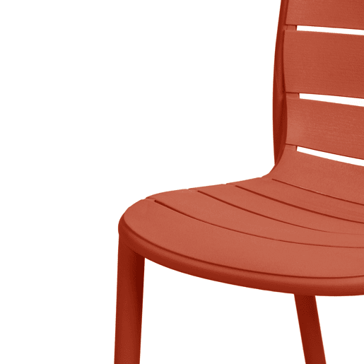 Cadeira de cozinha fixa STRIPE cor terracota