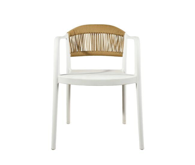 Silla de cocina fija HONEY color blanco