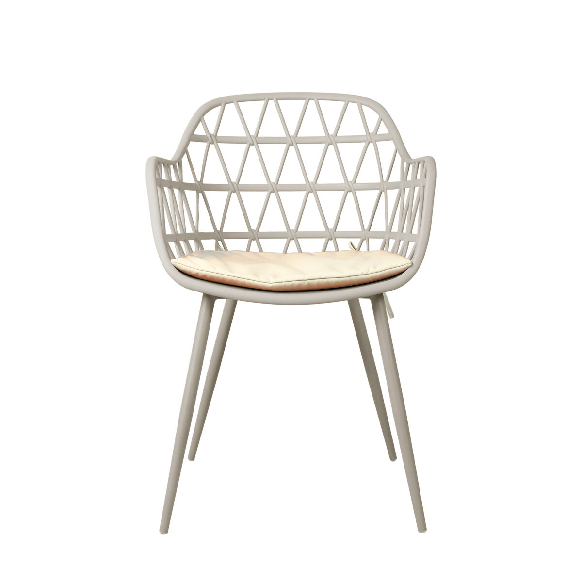 Pack de 2 sillas de cocina fijas nest color gris claro