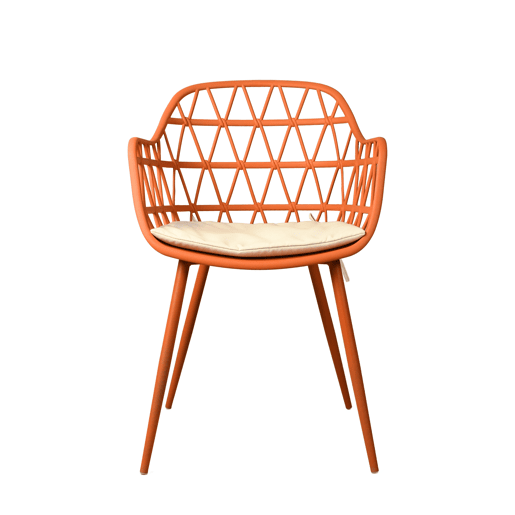 Conjunto de 2 cadeiras de cozinha fixas NEST terracota