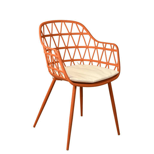 Conjunto de 2 cadeiras de cozinha fixas NEST terracota