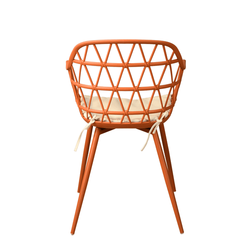 Conjunto de 2 cadeiras de cozinha fixas NEST terracota