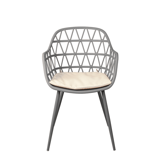 Conjunto de 2 cadeiras de cozinha fixas NEST cinza escuro