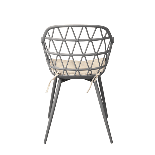 Conjunto de 2 cadeiras de cozinha fixas NEST cinza escuro