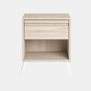 Mesa de cabeceira MONTADA BLOCK cor carvalho