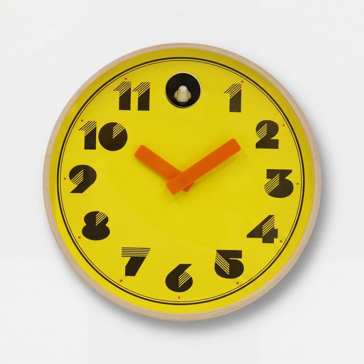 Reloj de pared cucut retro amarillo 30cm