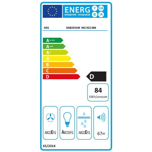 Exaustor encastre AEG DGB2531M