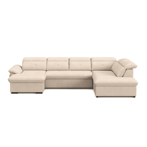 Sofá de canto direito ZOOM com cama XL cor bege Sofá de canto direito ZOOM com cama XL cor bege