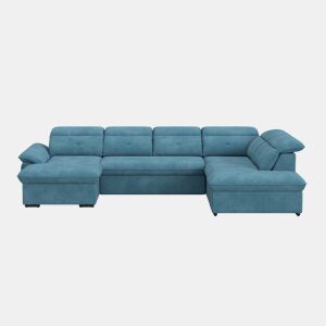 Sofá de canto direito ZOOM com cama XL cor azul
