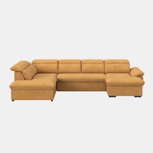 Sofá de canto esquerdo ZOOM com cama XL cor mostarda