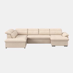 Sofá de canto esquerdo ZOOM com cama XL cor bege