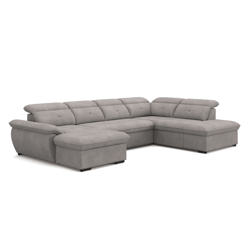 Sofá de canto esquerdo ZOOM com cama XL cor cinza claro Sofá de canto esquerdo ZOOM com cama XL cor cinza claro