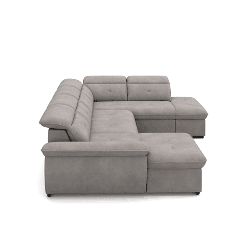 Sofá de canto esquerdo ZOOM com cama XL cor cinza claro Sofá de canto esquerdo ZOOM com cama XL cor cinza claro