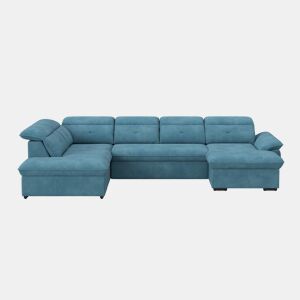 Sofá de canto esquerdo ZOOM com cama XL cor azul