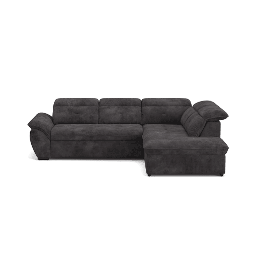 Sofá de canto direito ZOOM com cama L cor preto Sofá de canto direito ZOOM com cama L cor preto