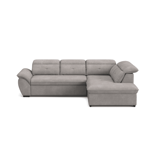 Sofá de canto direito ZOOM com cama L cor cinza claro Sofá de canto direito ZOOM com cama L cor cinza claro