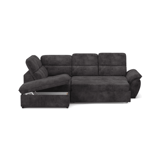Sofá de canto esquerdo ZOOM com cama L cor preto Sofá de canto esquerdo ZOOM com cama L cor preto