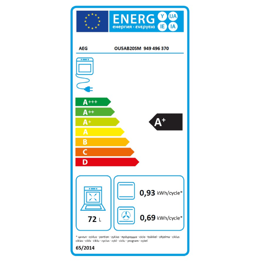 Forno elétrico AEG OU5AB20SM multifunções 72 litros
