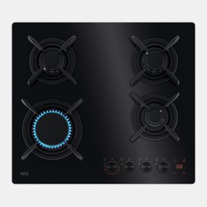 Placa cristalgás AEG HKB64453NB 60cm 4 queimadores