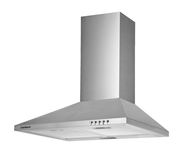 Campana decorativa piramidal corberó teide636x. efic.a+++. 375,4 m3/h. .60cm. inox