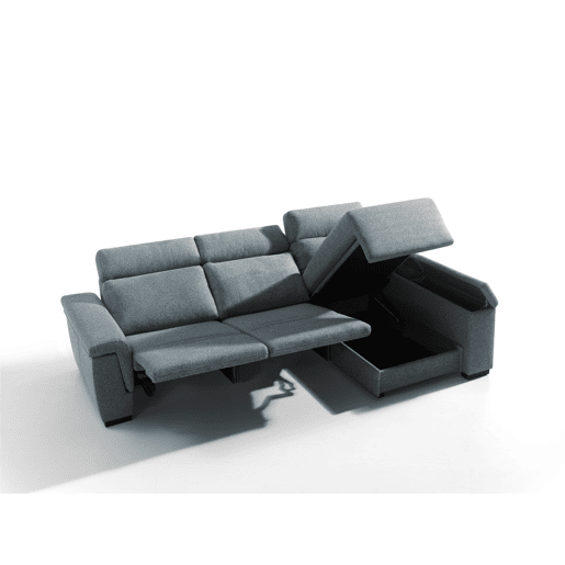 Chaise longue direita ADRIA relax elétrico cor azul