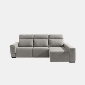 Chaise longue direita ADRIA relax elétrico cor cinza claro