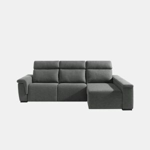 Chaise longue direita ADRIA relax elétrico cor cinza escuro