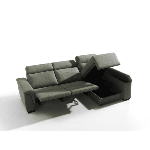 Chaise longue direita ADRIA relax elétrico cor verde
