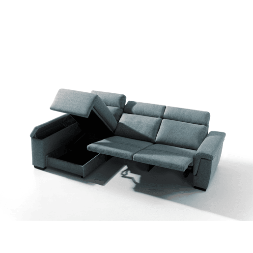 Chaise longue esquerda ADRIA relax elétrico cor azul