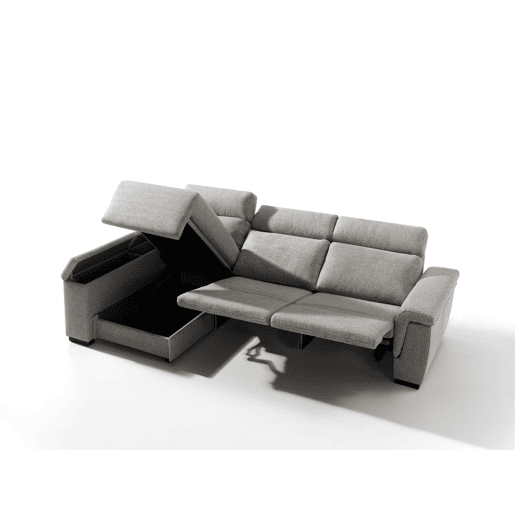 Chaise longue esquerda ADRIA relax elétrico cor cinza claro Chaise longue esquerda ADRIA relax elétrico cor cinza claro