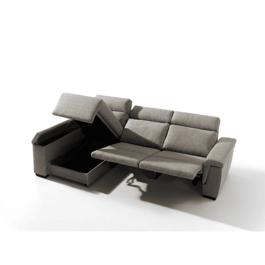 Chaise longue esquerda ADRIA relax elétrico cor vison Chaise longue esquerda ADRIA relax elétrico cor vison