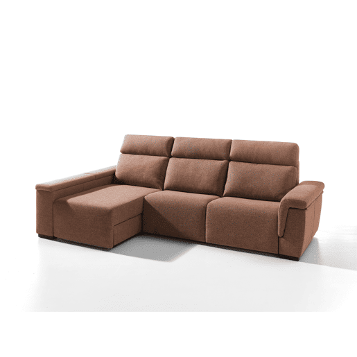 Chaise longue esquerda ADRIA relax elétrico cor terracota