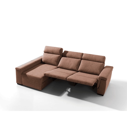 Chaise longue esquerda ADRIA relax elétrico cor terracota