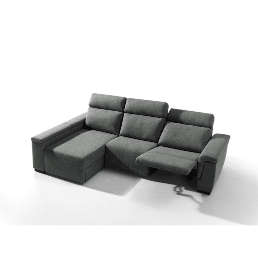 Chaise longue esquerda ADRIA relax elétrico cor cinza escuro