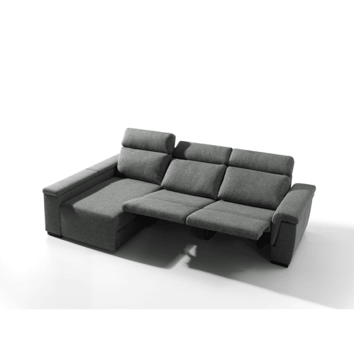 Chaise longue esquerda ADRIA relax elétrico cor cinza escuro