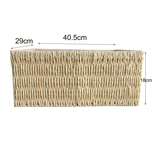 Cesto fibra vegetal HANA L 18x40,5x29cm