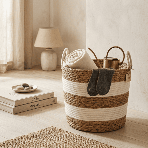 Cesto fibra vegetal EIDER M 33x29x29cm Cesto fibra vegetal EIDER M 33x29x29cm