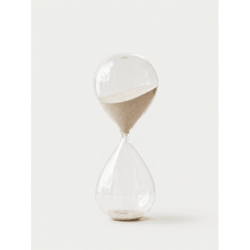 Ampulheta de 60 minutos 20cm cor areia natural