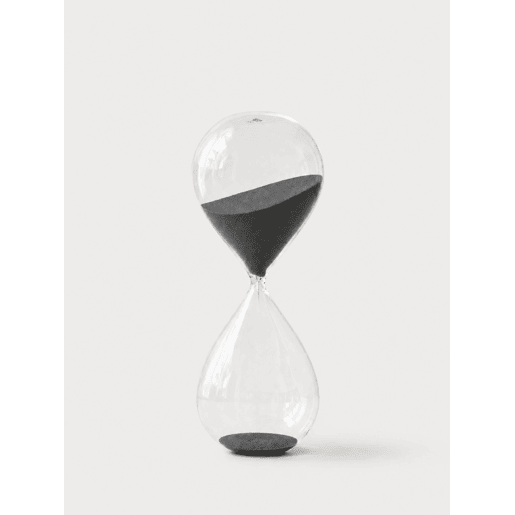 Ampulheta de 60 minutos 20cm cor antracite