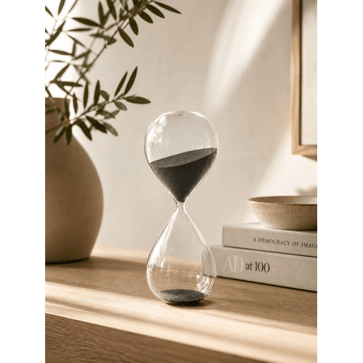 Ampulheta de 60 minutos 20cm cor antracite