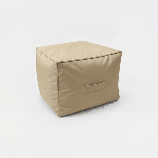 Puff para interior e exterior CUBO 50x50x40cm cor bege Puff para interior e exterior CUBO 50x50x40cm cor bege