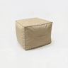Puff para interior e exterior CUBO 50x50x40cm cor bege
