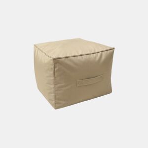 Puff para interior e exterior CUBO 50x50x40cm cor bege