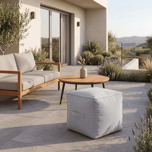Puff para interior e exterior CUBO 50x50x40cm cor cinza Puff para interior e exterior CUBO 50x50x40cm cor cinza