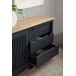 Aparador bajo gris antracita y pino BRAUNA Aparador bajo gris antracita y pino BRAUNA Gris/ Madera