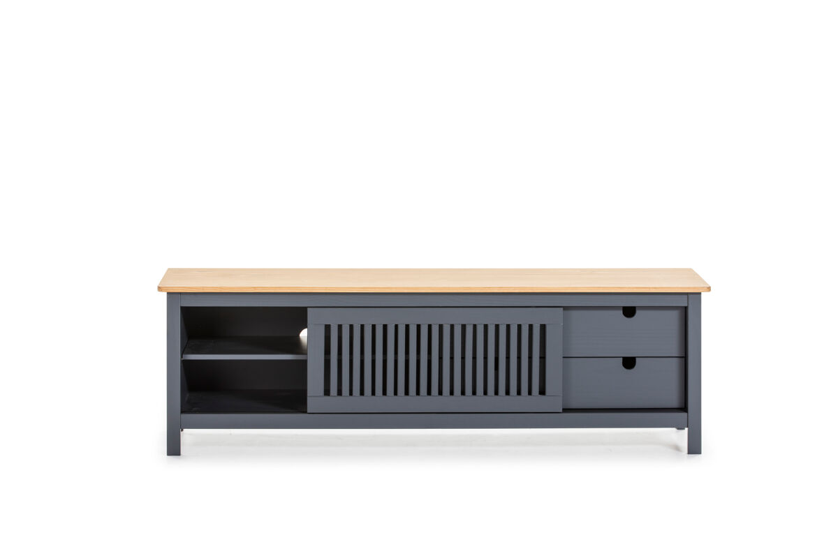 Mueble tv 158cm roble y gris antracita brauna
