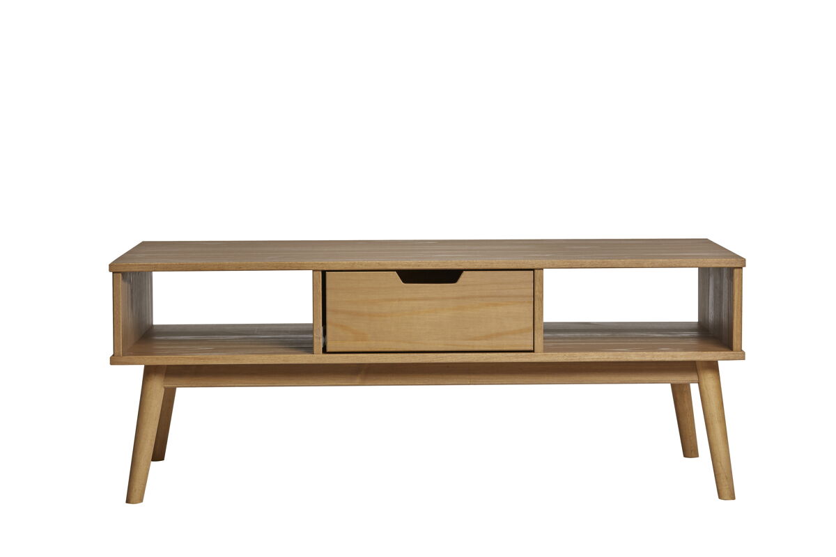 Mesa de centro con cajón roble VITA